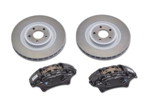 Ford Mustang Brake Kit - Front + Rear - Ford Racing - 14 in. Front Rotors + 4-Piston Calipers + SVT Rear Pads - `05-`14
